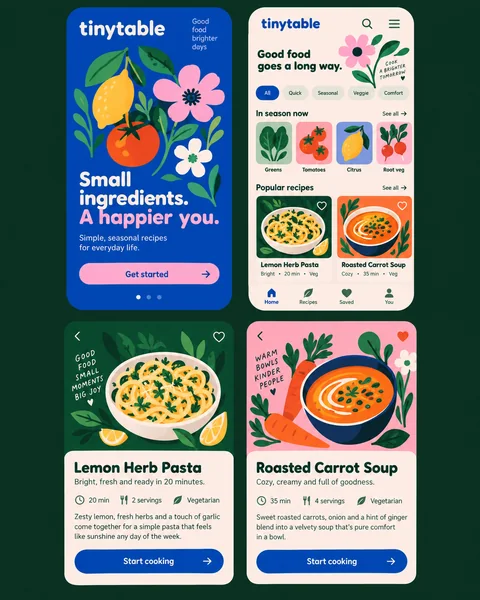 App design — Explore an app interface with a clear visual direction.