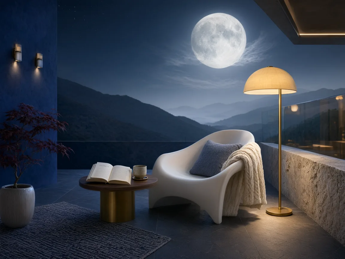 Moonlit terrace