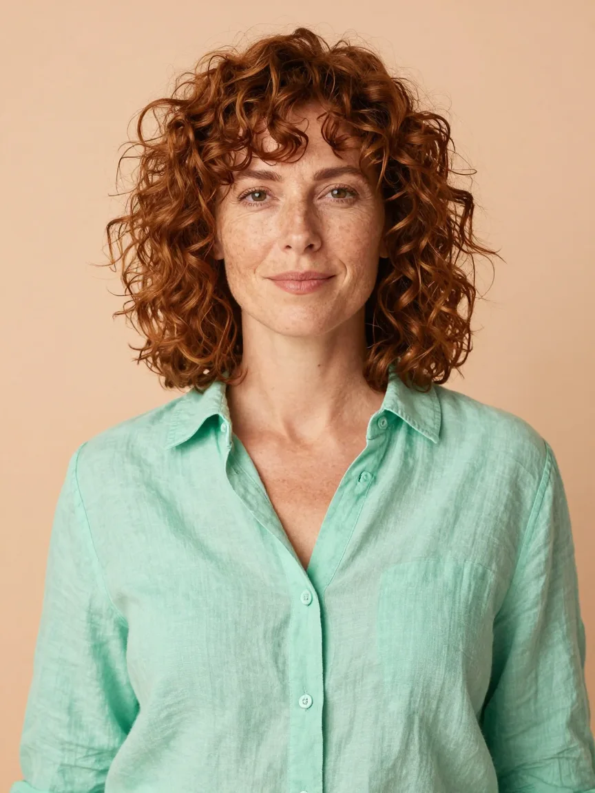 Peach-toned portrait